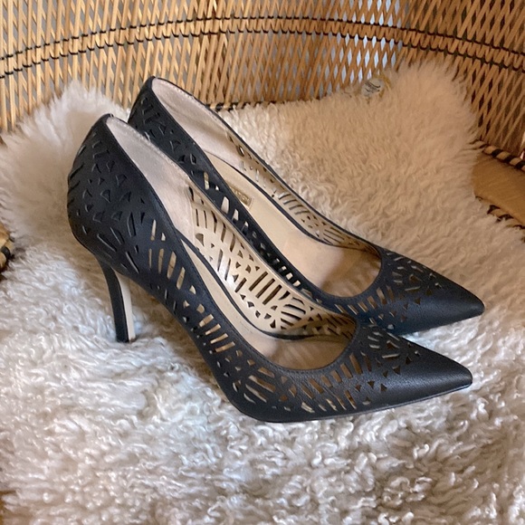 BCBG black peekaboo heels - Picture 1 of 10